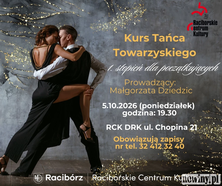Kurs tańca towarzyskiego w Raciborskim Centrum Kultury – zapisz się już dziś!
