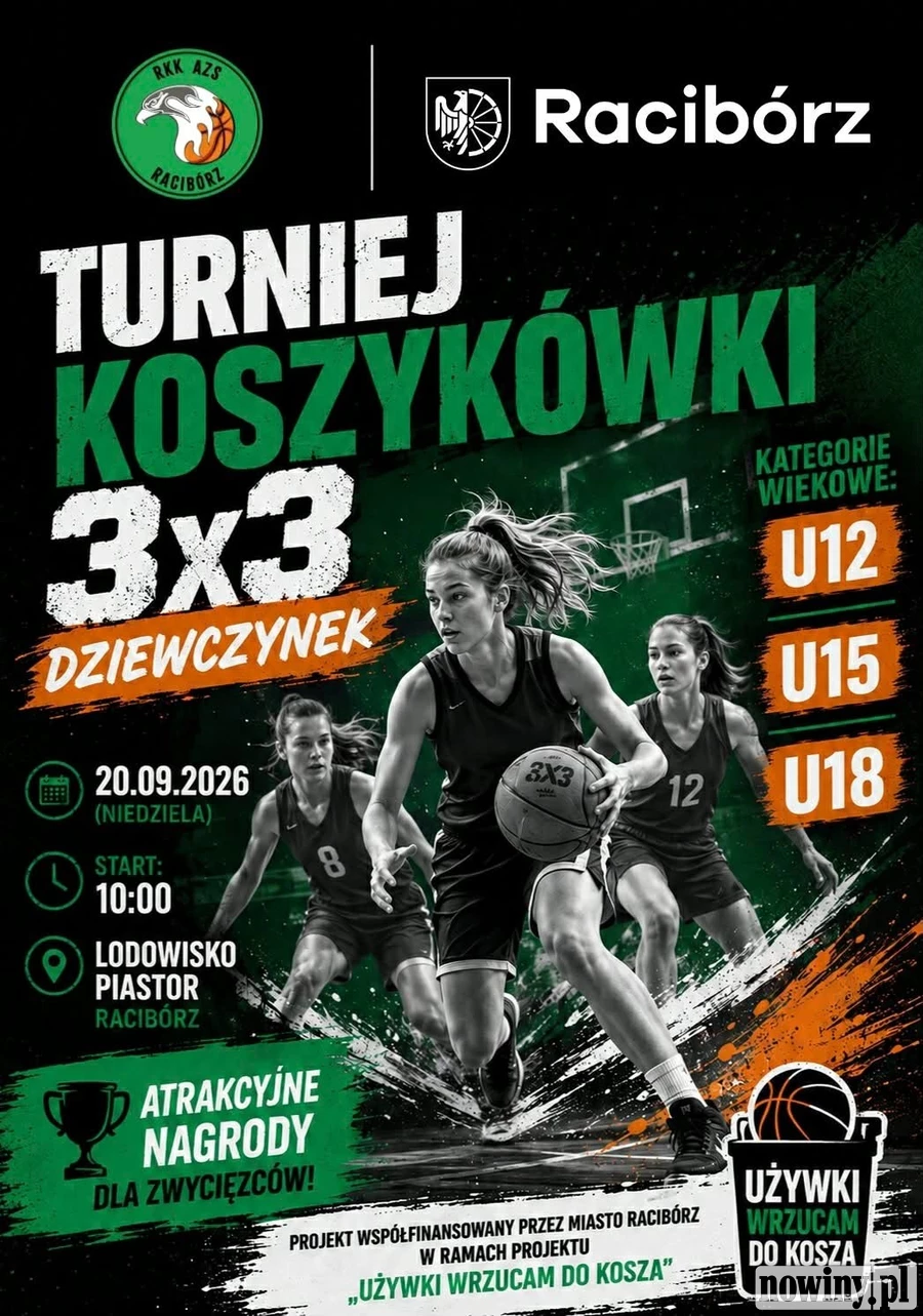 Koszykarskie emocje w Raciborzu. Przed nami turniej 3×3 dziewczynek