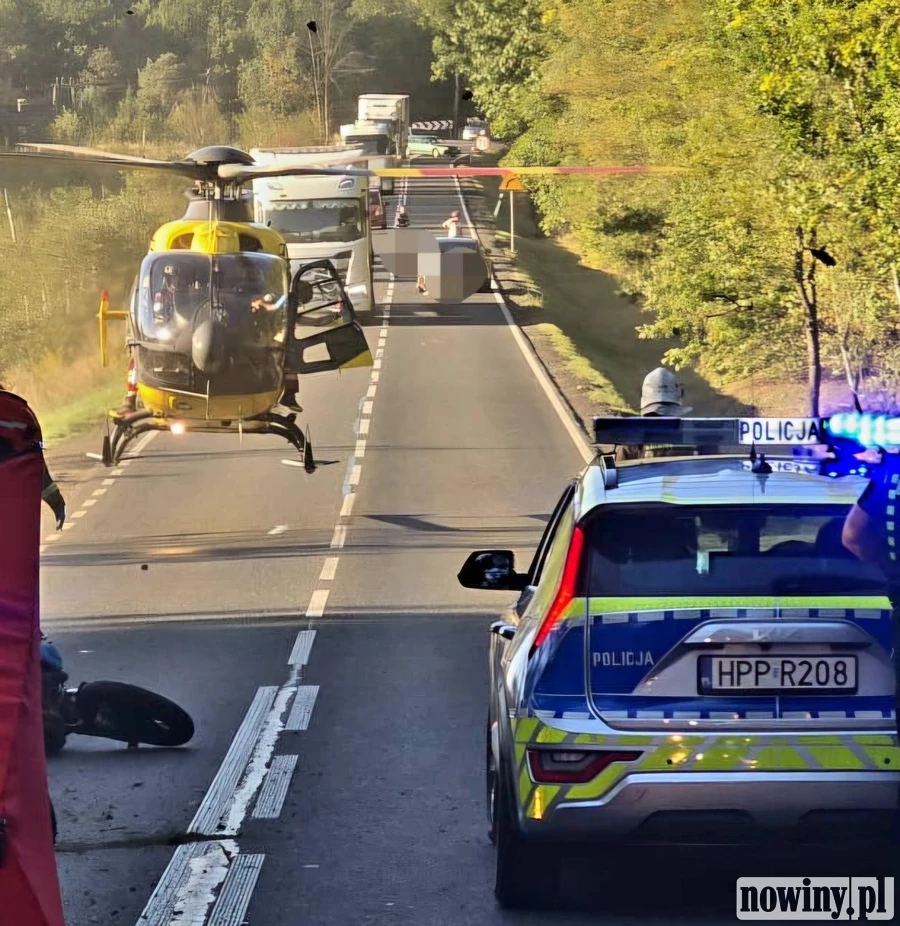 Tragiczny wypadek w Rudach. Nie żyje 19-letnia pasażerka motocykla