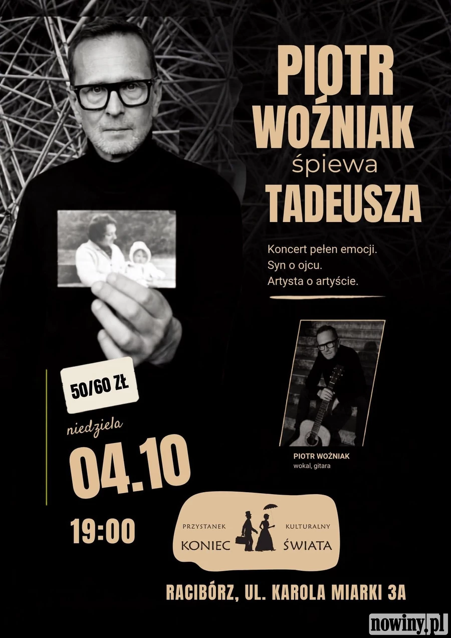 "Piotr Woźniak śpiewa Tadeusza". Wyjątkowy koncert w Przystanku Kulturalnym Koniec Świata