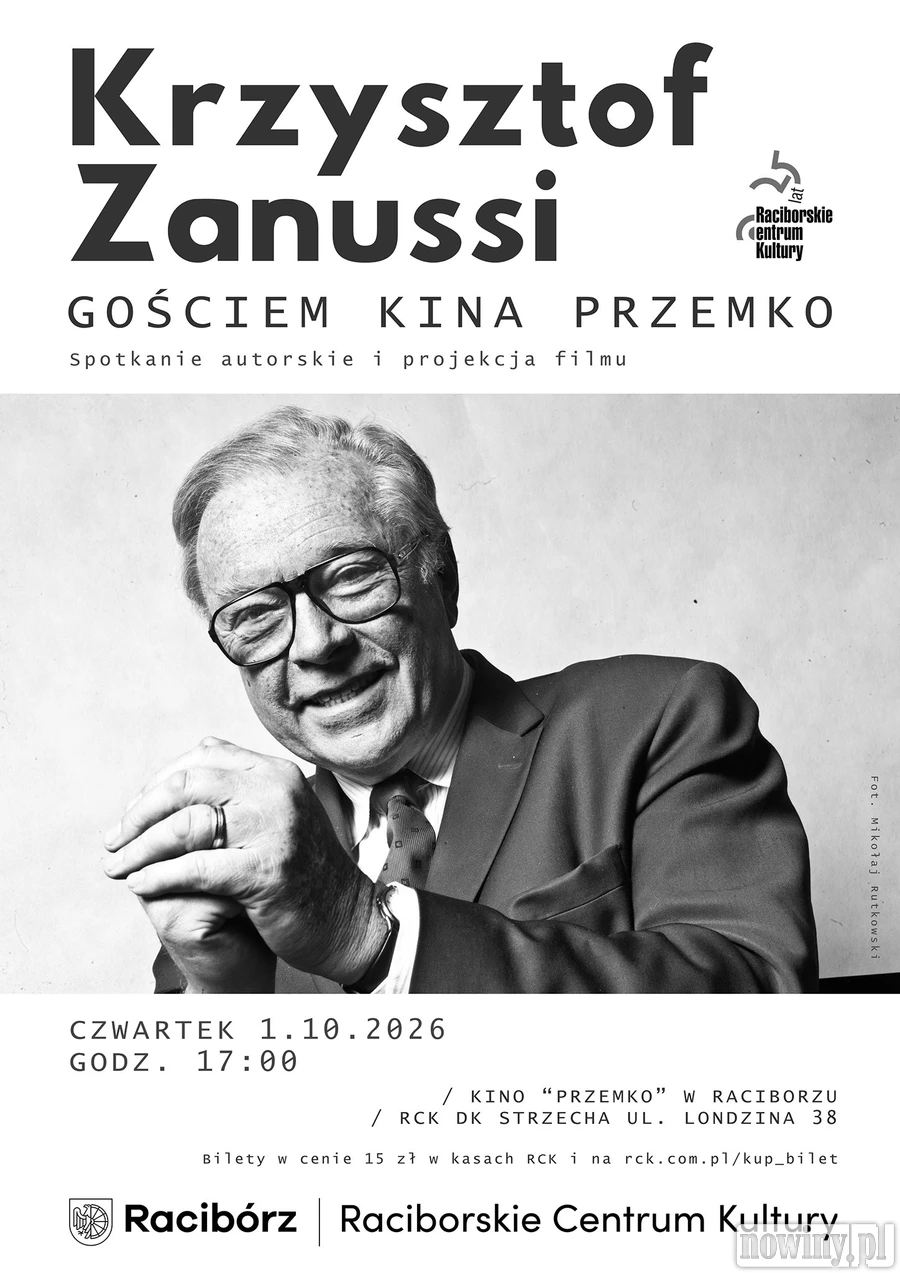 Spotkanie z legendą kina KRZYSZTOFEM ZANUSSIM już w ten czwartek w raciborskiej Strzesze!