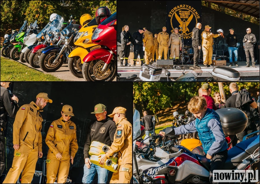 Motocyklowy finał sezonu z pomocą dla strażaków. OSP otrzymały sprzęt ratowniczy [ZDJĘCIA]