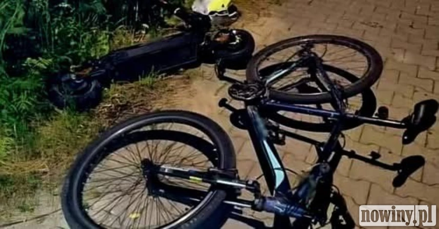 38-latek na hulajnodze zderzył się z rowerzystką z Pszowa. Kobietę zabrała karetka