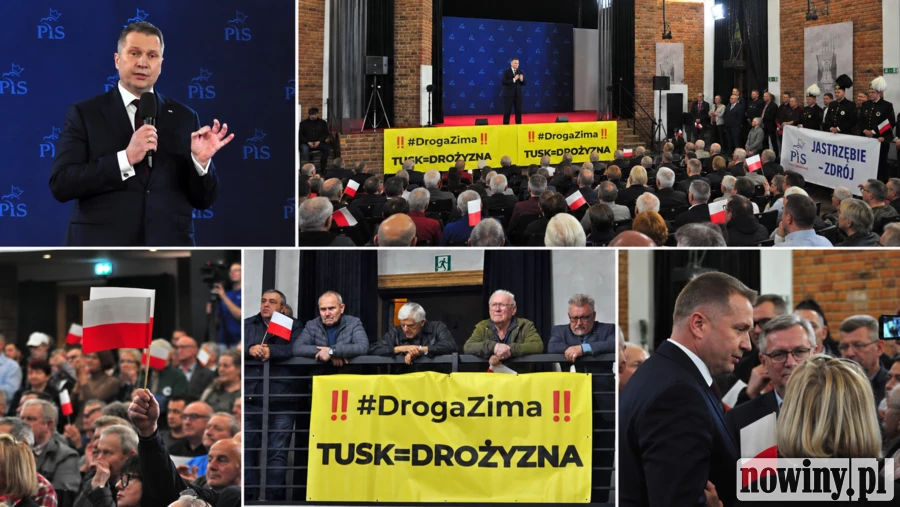 Czarnek w Rybniku zapowiada tańsze ogrzewanie i ratowanie kopalń. Mieszkańcy pytali o JSW i Suszec [ZDJĘCIA]
