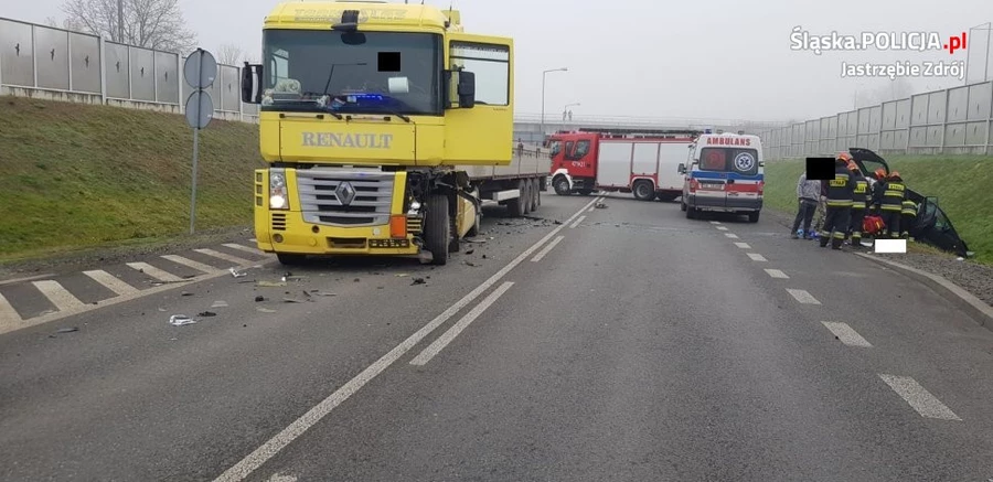 Wypadek na obwodnicy Jastrzębia