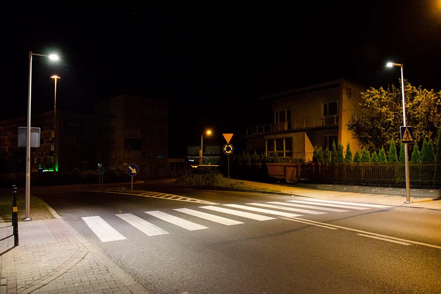Oświetlenie ledowe na 9 przejściach dla pieszych