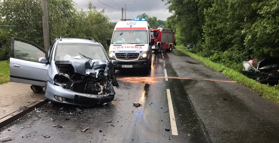 Czołówka na granicy Jastrzębia i Gołkowic