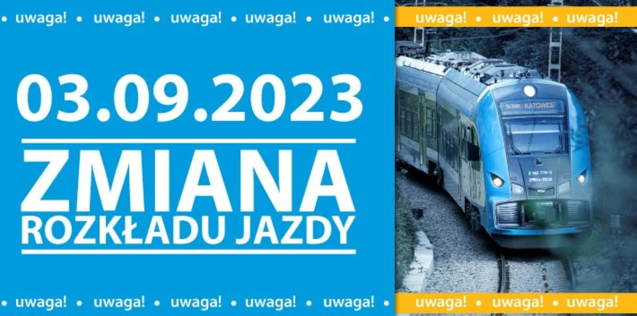 Zmiany w rozkładzie jazdy pociągów Kolei Śląskich do listopada 2023
