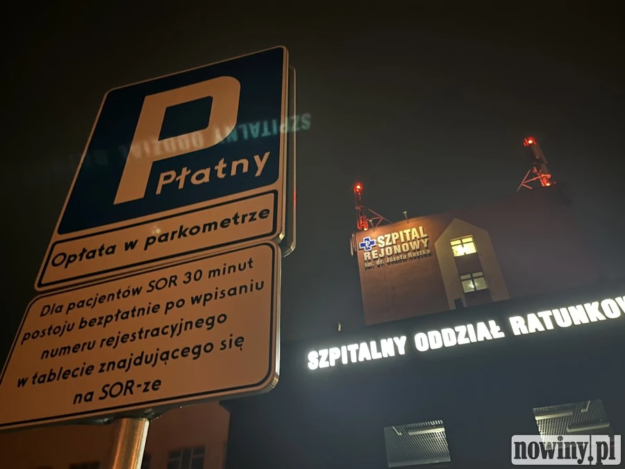 Parking płatny przy szpitalu rejonowym w Raciborzu